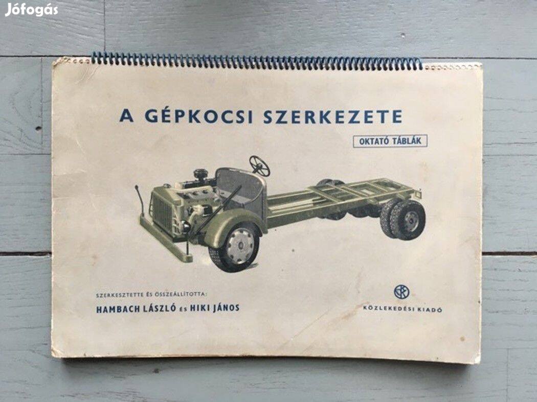 A gépkocsi szerkezete - Oktató táblák (könyv), Közlekedési Kiadó, 1953