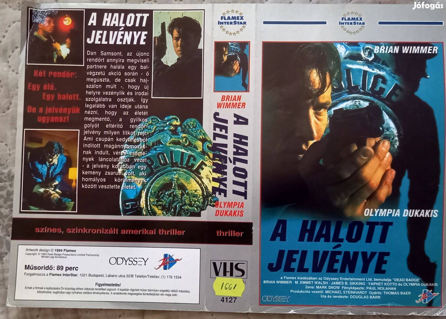 A halott jelvénye - thriller VHS - nagytok