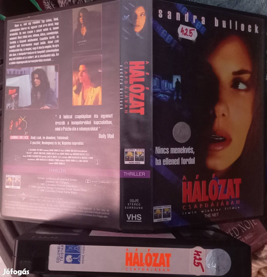 A hálozat csapdájában - thriller vhs - Sandra Bullock