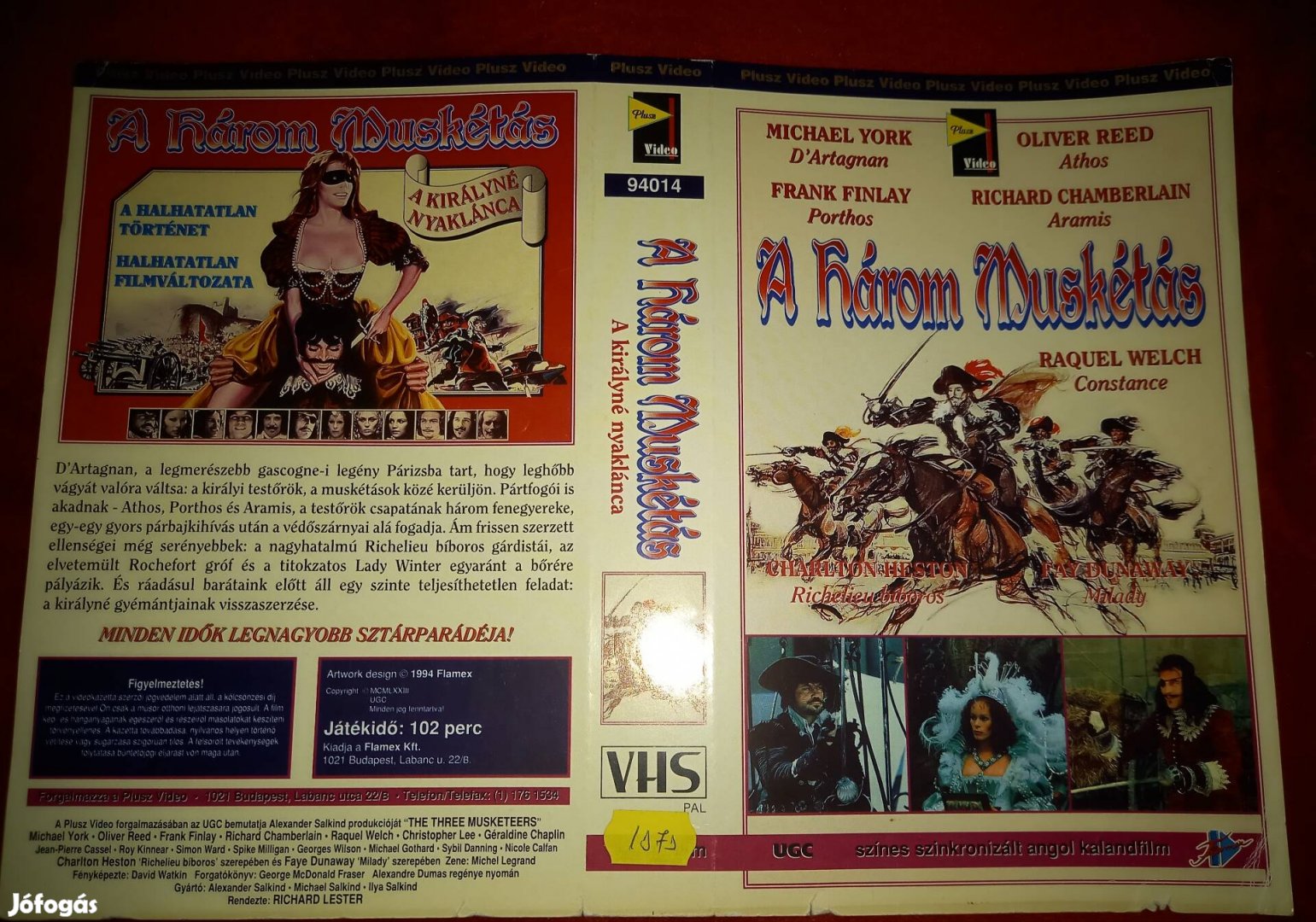 A három muskétás - kaland vhs klasszikus