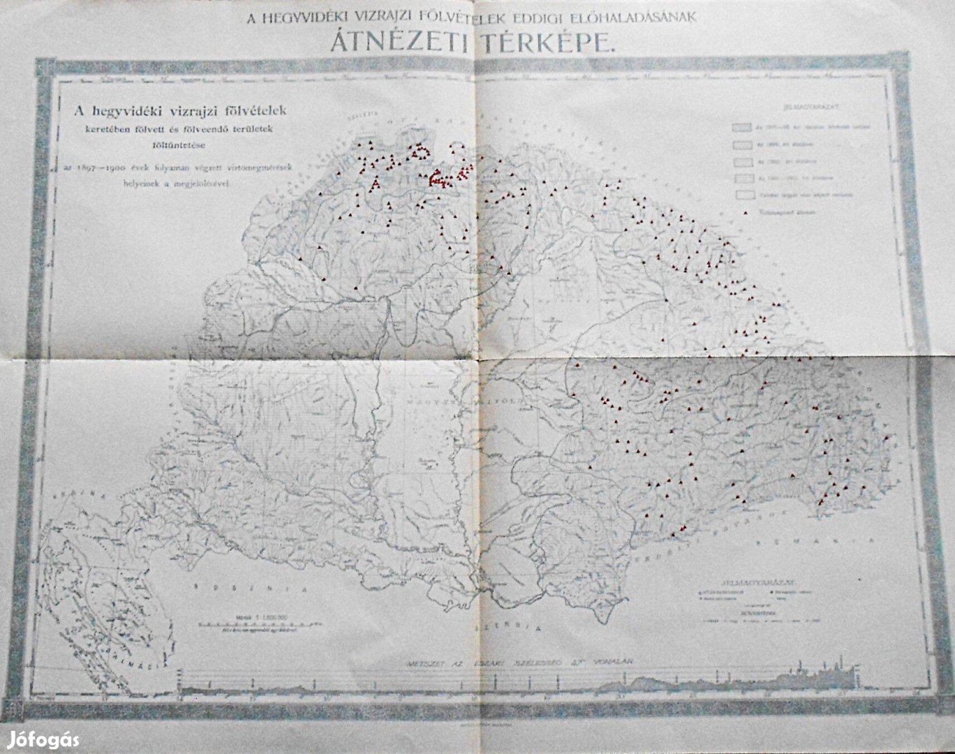 A hegyvidéki vízrajzi fölvételek térkép 1900