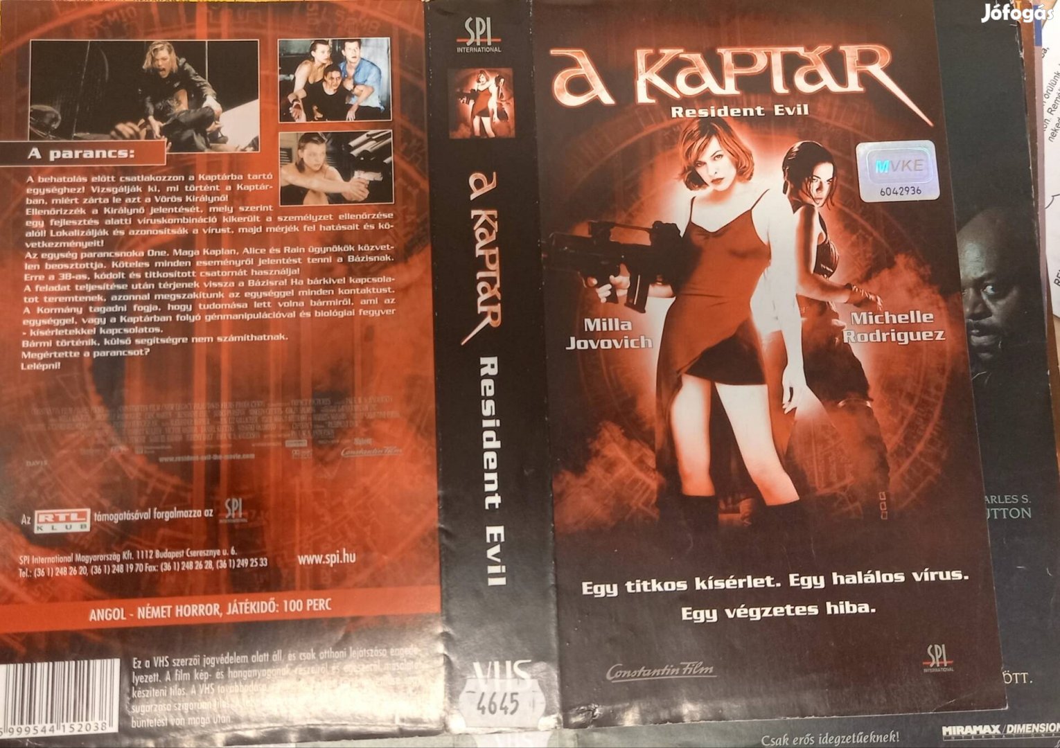 A kaptár 1. - horror vhs - Milla Jovovich