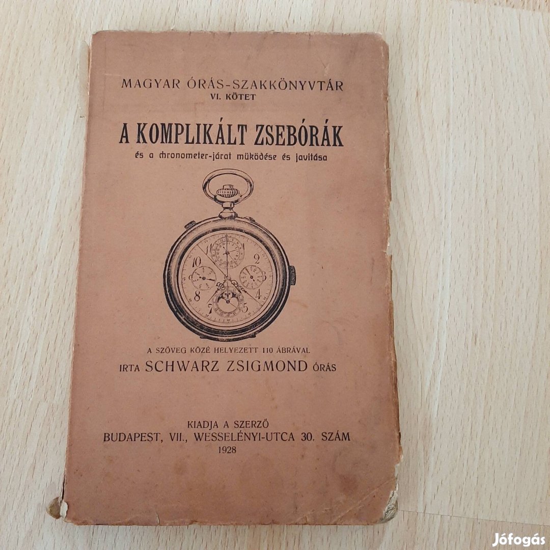 A komplikált zsebórák c. antik könyv 1928
