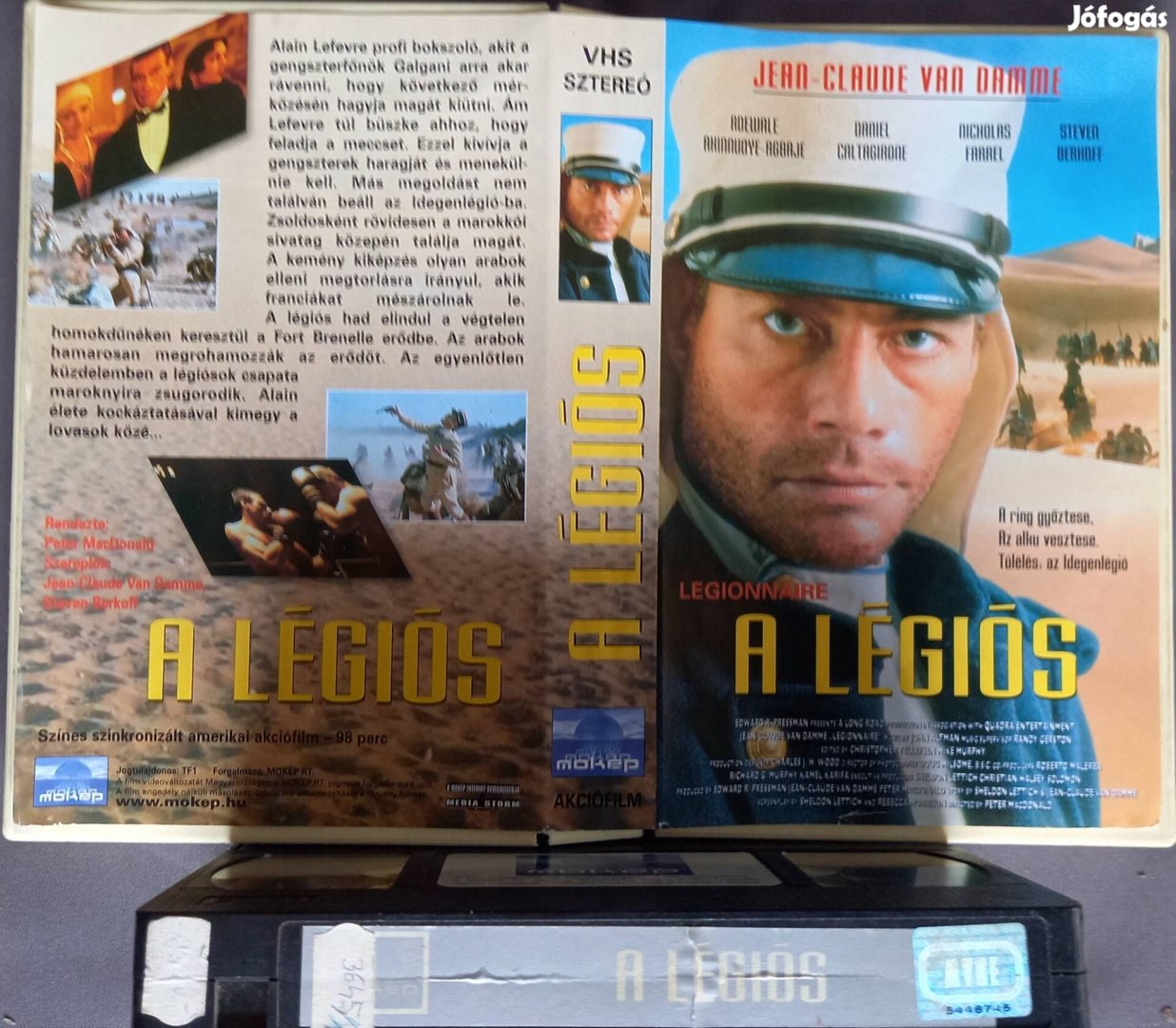 A légiós - akció vhs -nagytok- Jean- Claude Van Damme