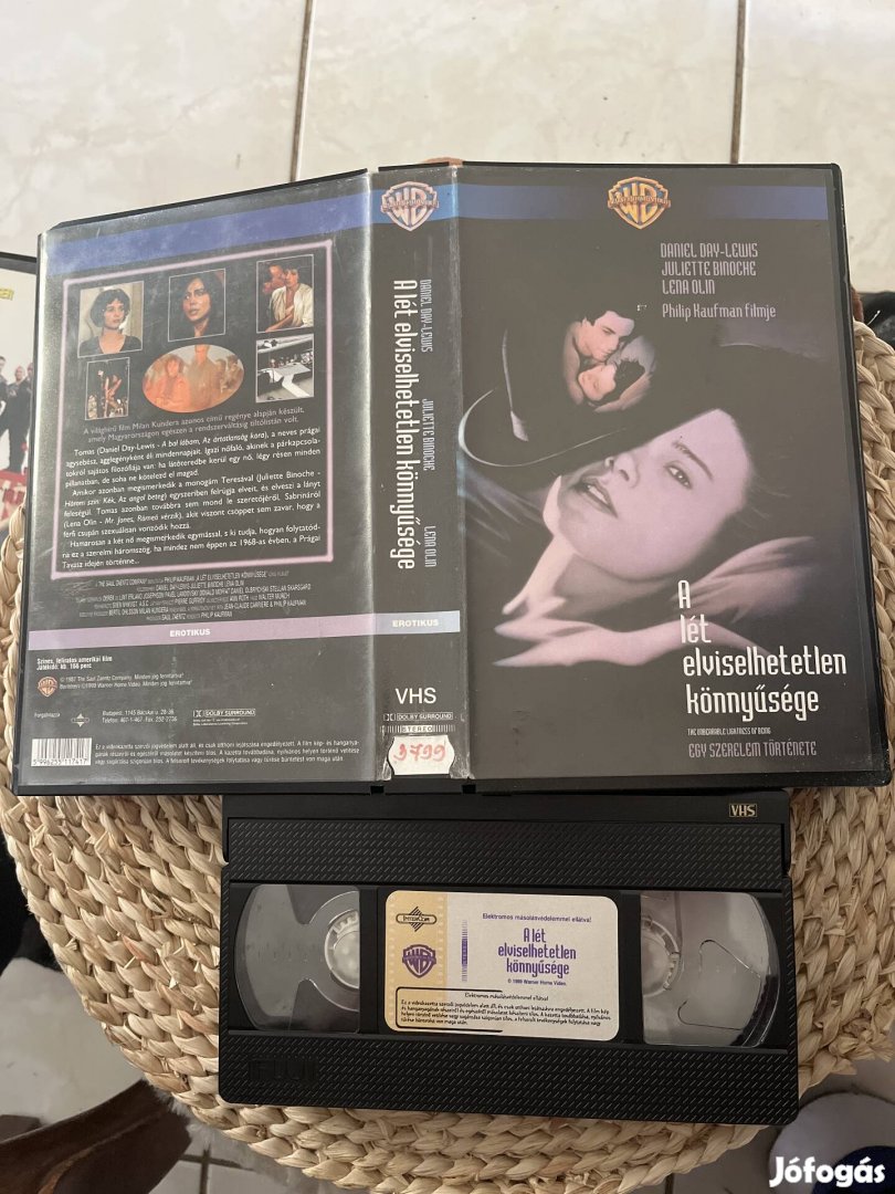 A lét elviselhetetlen könnyűsége vhs