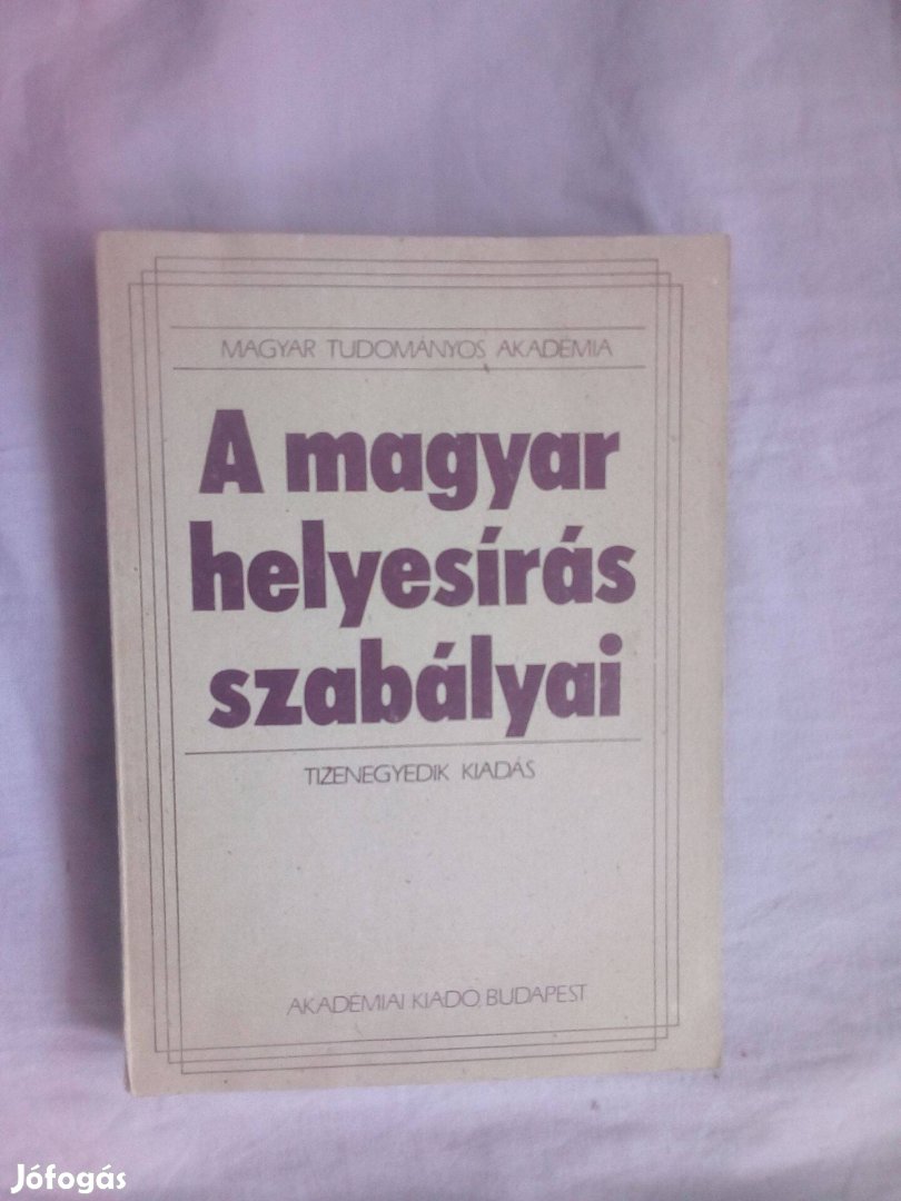 A magyar helyesírás szabályai könyv