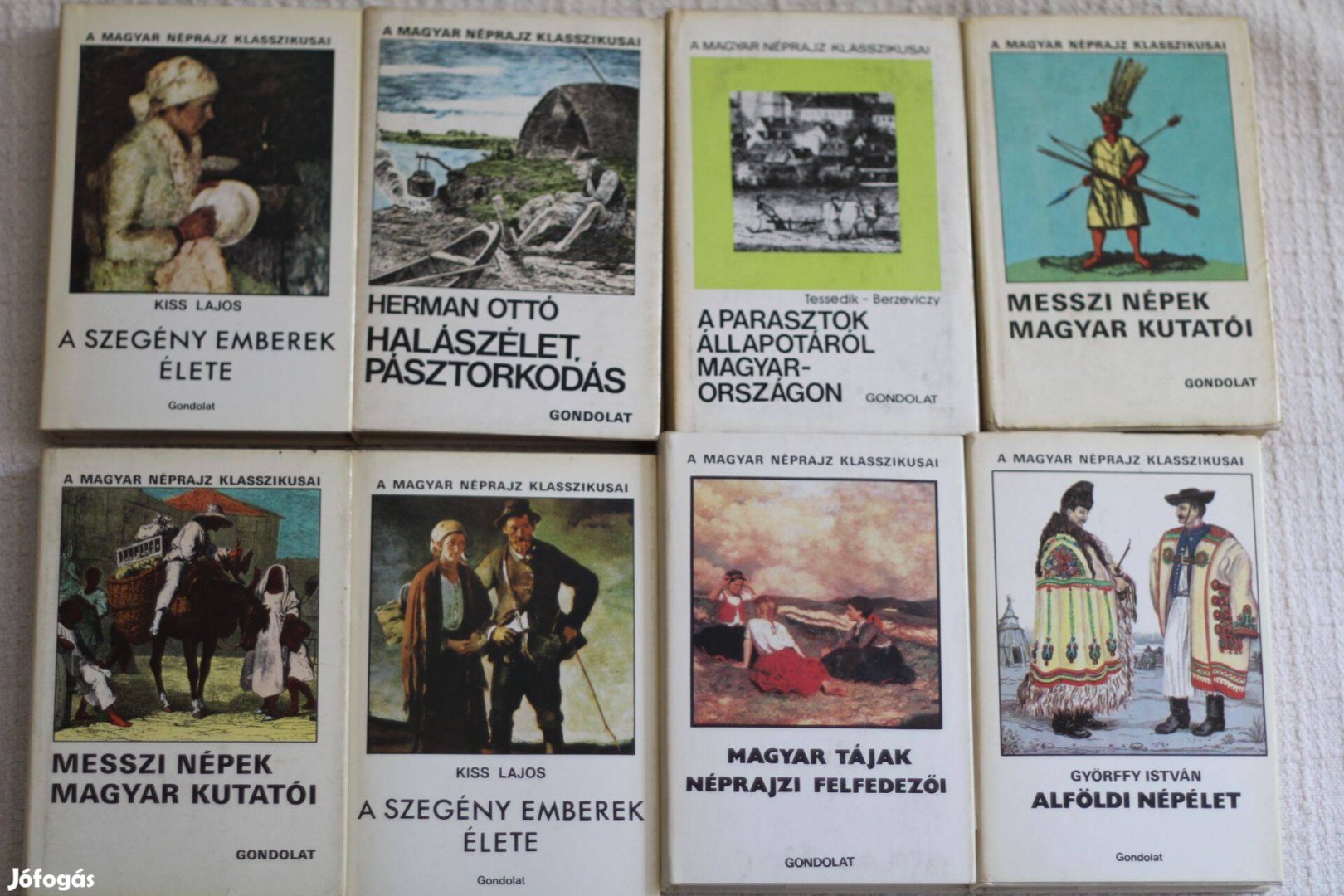 A magyar néprajz klasszikusai sorozat 6db könyv /Gondolat Könyvkiadó /