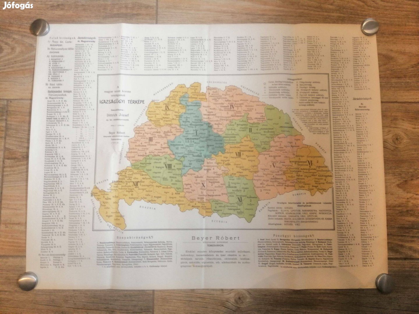 A magyar szent korona országainak igazságügyi térképe.1909