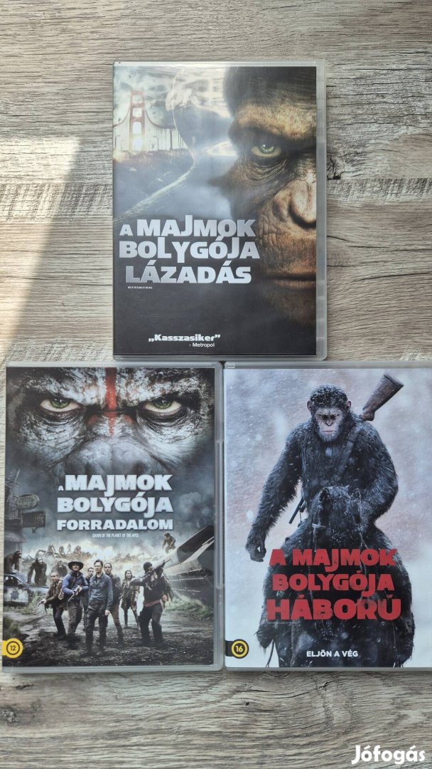 A majmok bolygója trilógia DVD