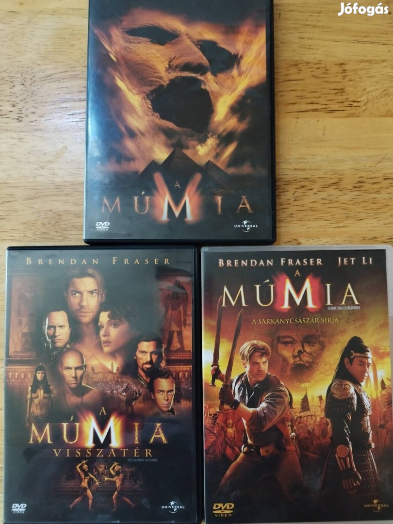 A múmia trilógia újszerű dvd Brendan Fraser 