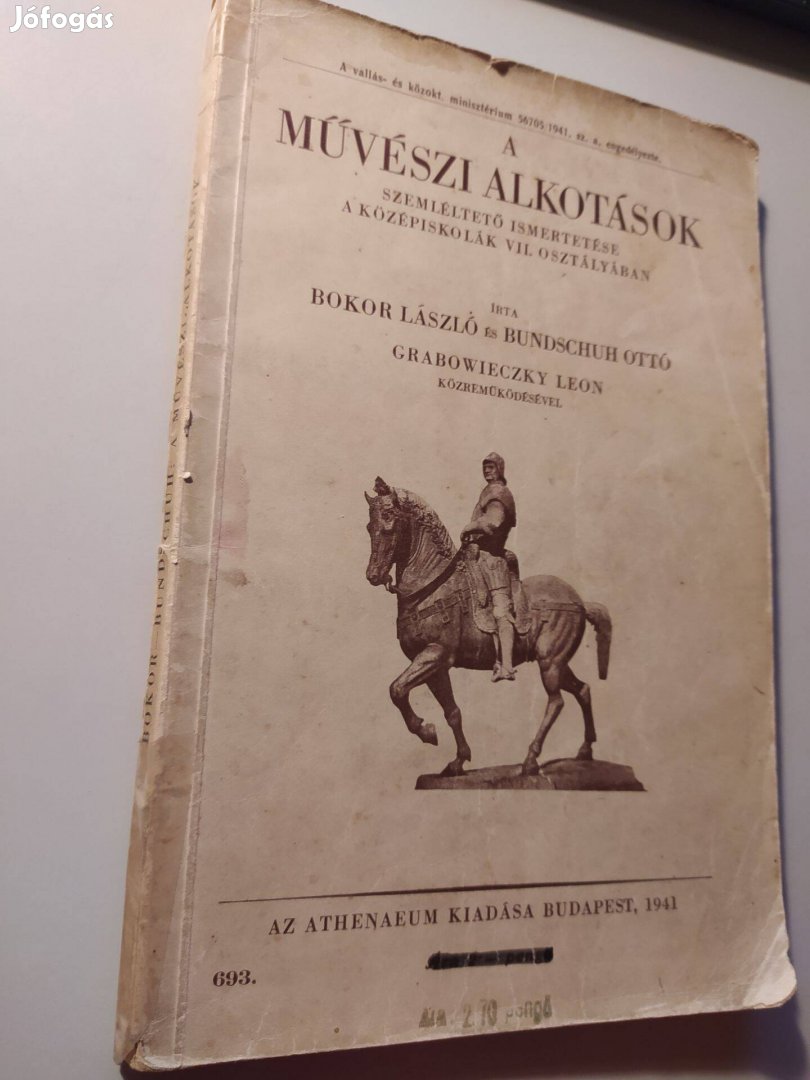 A művészi alkotások szemléltető ismertetése Bokor László 1941