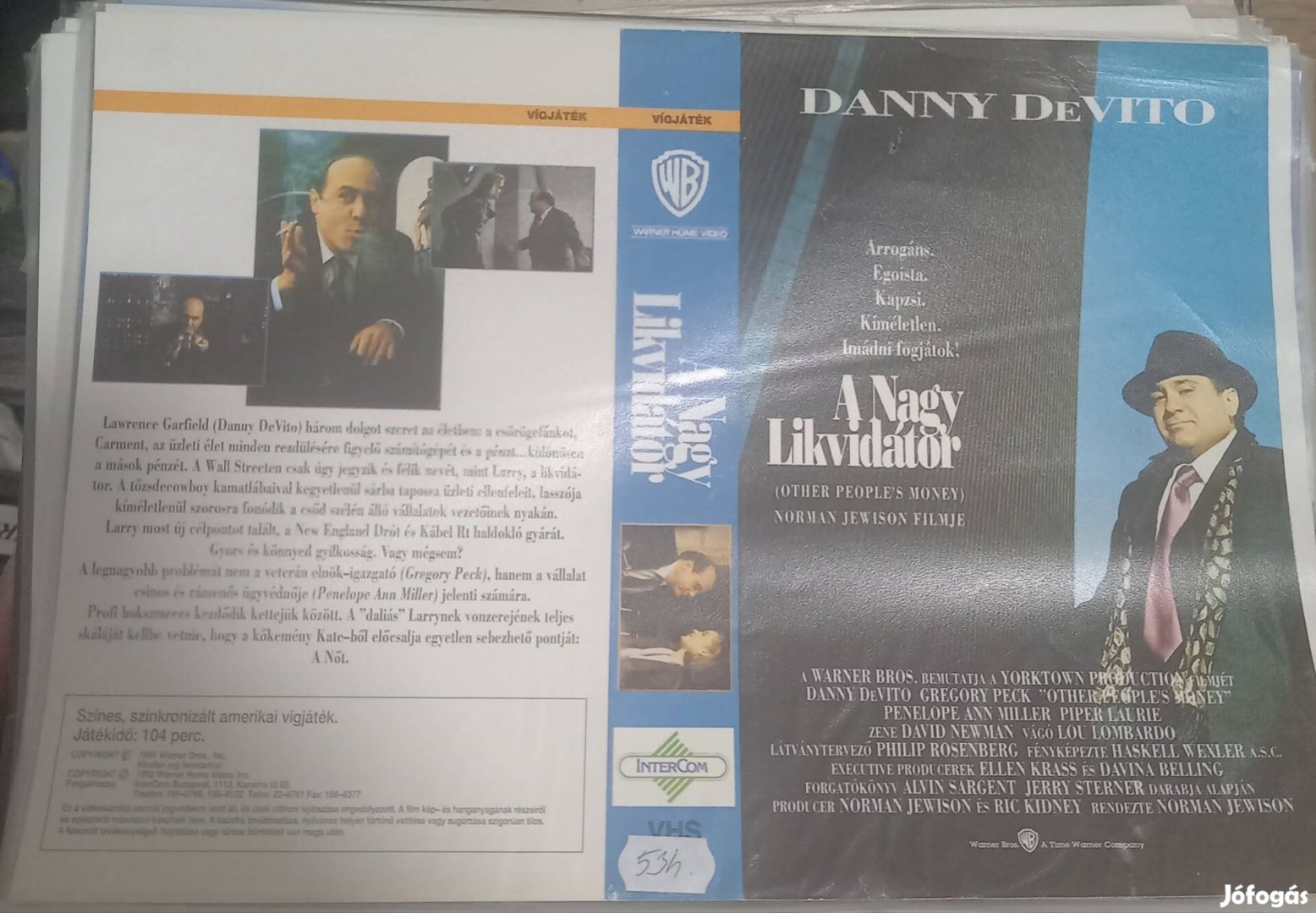 A nagy likvidátor - vígjáték vhs- Danny devito