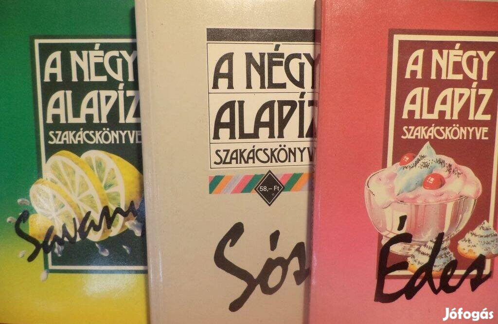 A négy alapíz szakácskönyve 3 db