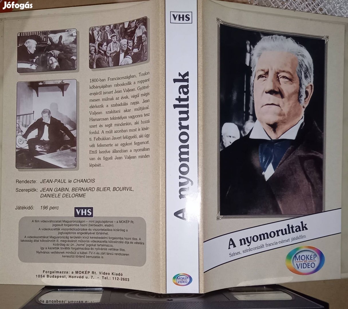 A nyomorultak - Jean Gabin - mokép vhs 