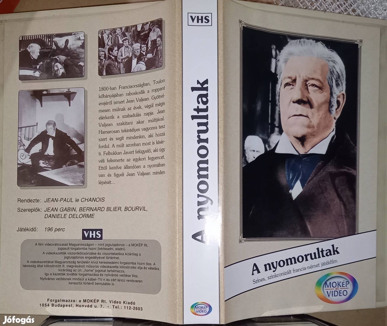 A nyomorultak - mokep vhs - Jean Gabin