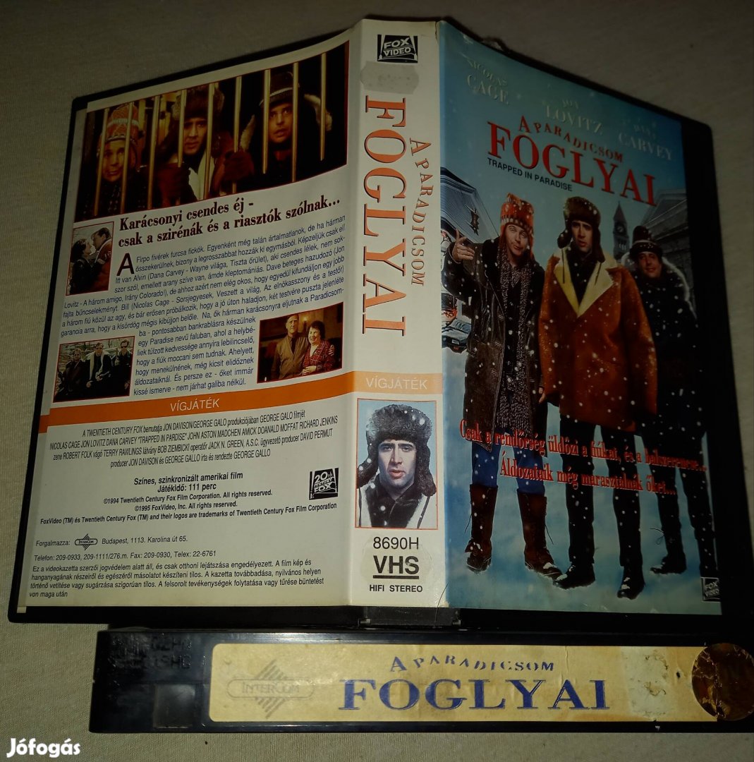 A paradicsom foglyai - vígjáték vhs - Nicolas Cage