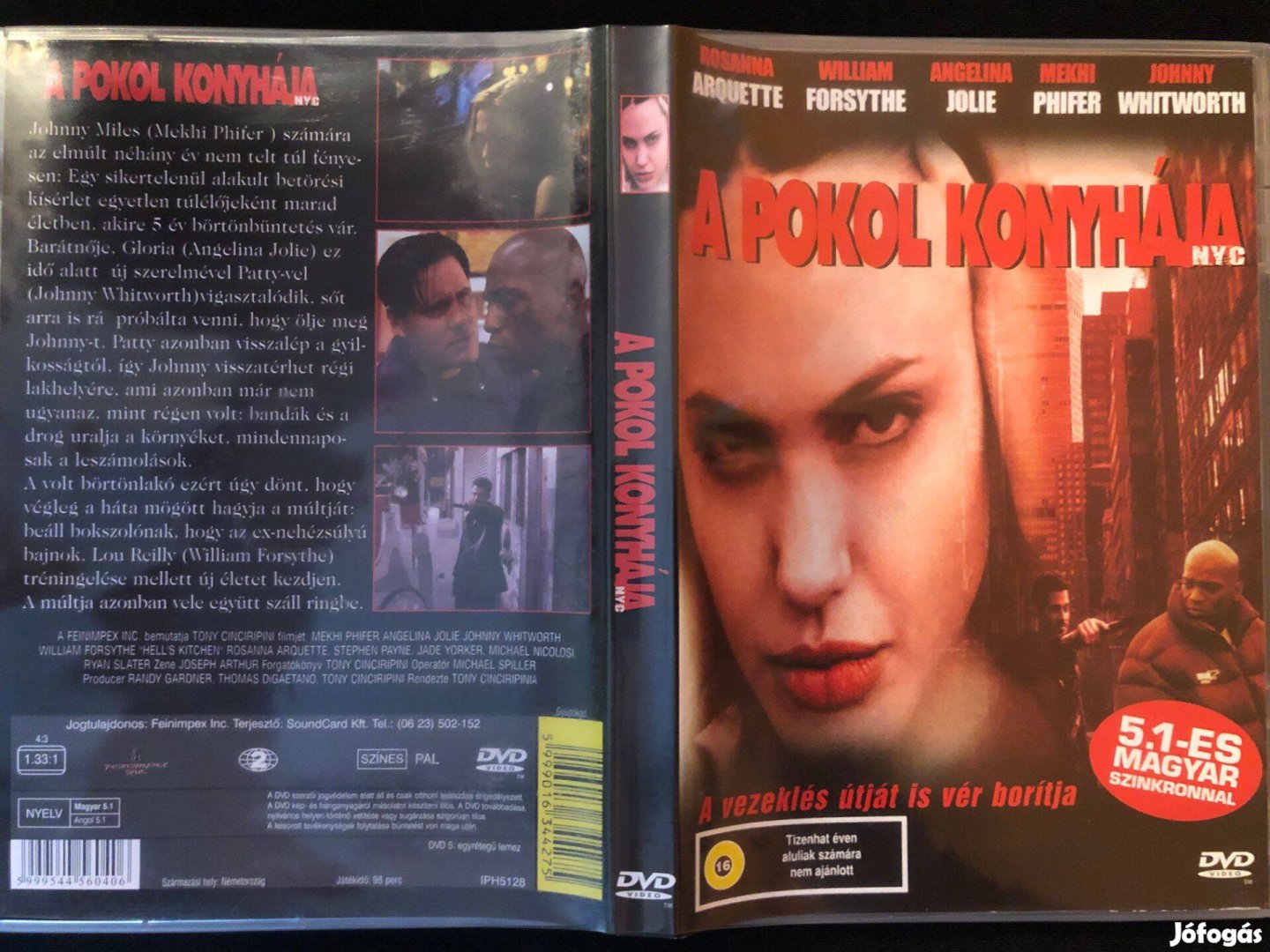 A pokol konyhája DVD (karcmentes, Angelina Jolie, Rosanna Arquette)