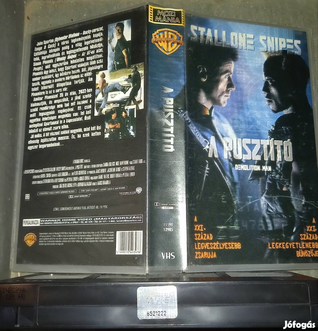 A pusztitó - akció vhs - Sylvester Stallone