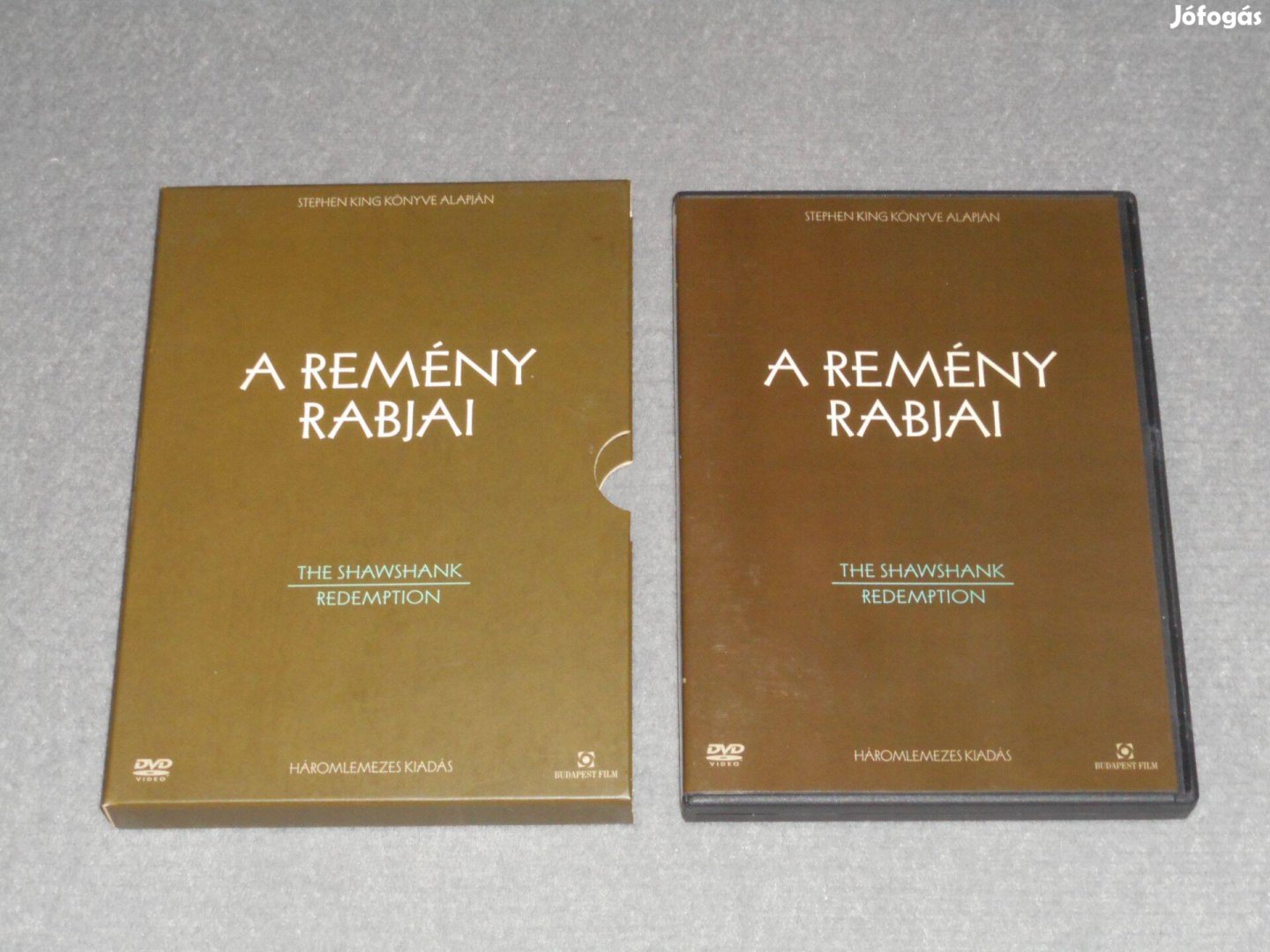 A remény rabjai (1994) Háromlemezes papírfeknis kiadás DVD film