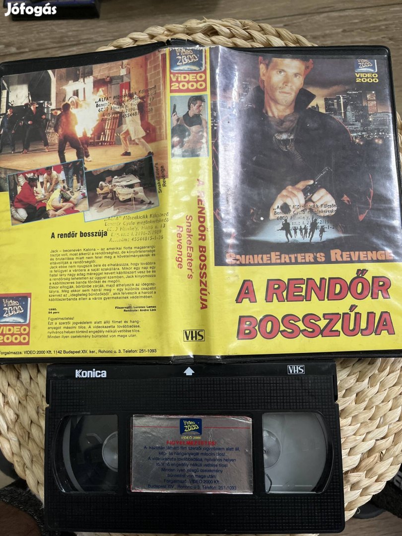 A rendőr bosszúja vhs