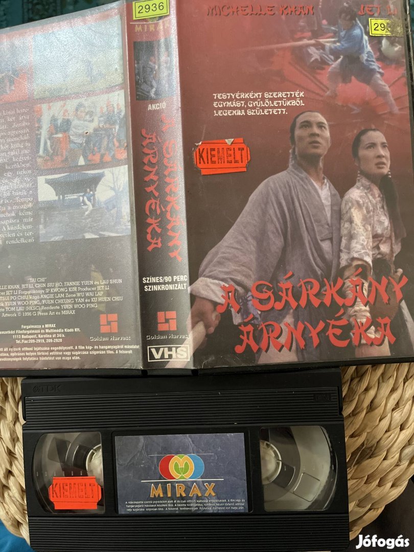 A sárkány árnyéka vhs