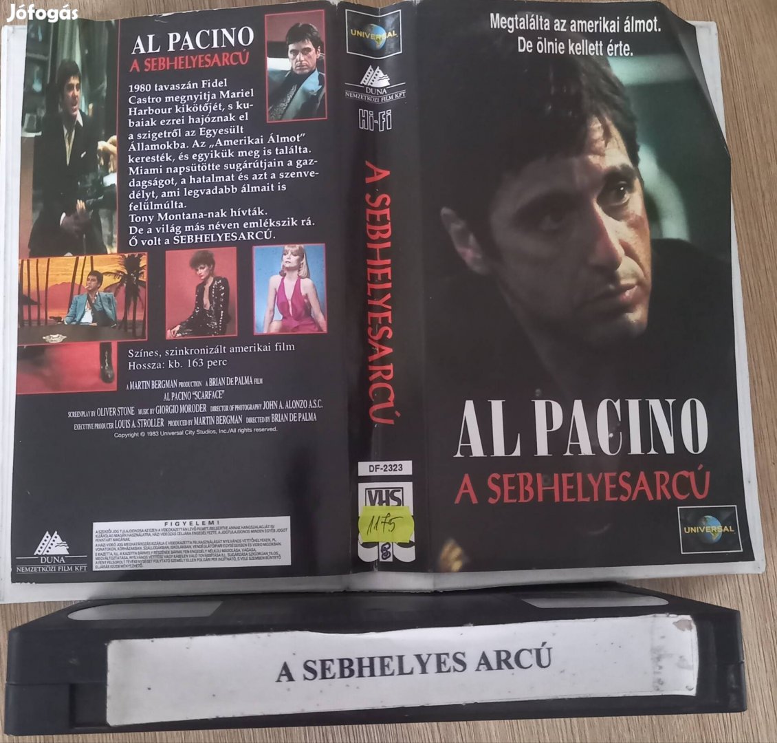 A sebhelyes arcú - krimi vhs - Al Pacino