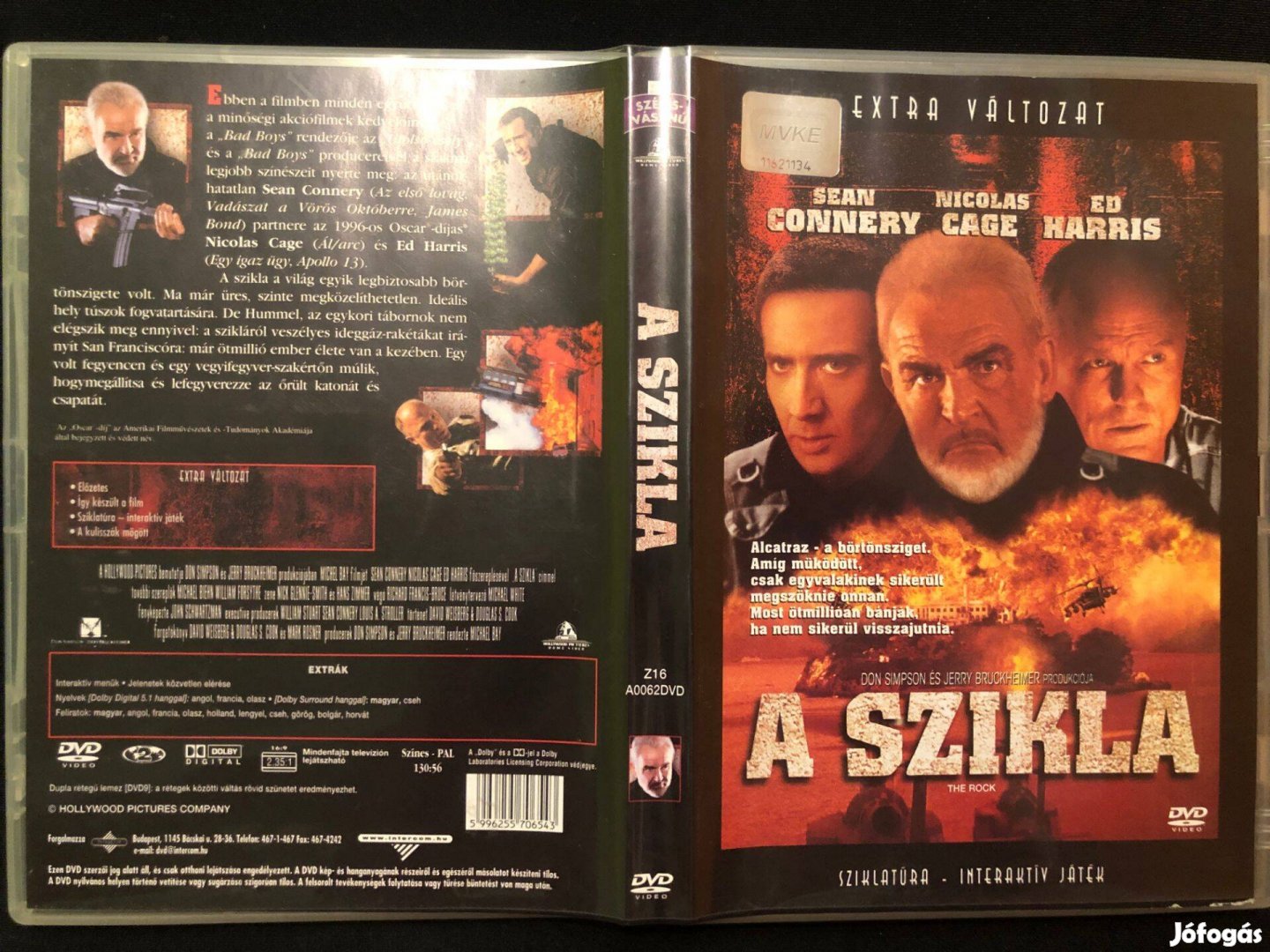 A szikla DVD (karcmentes, extra változat, szinkronizált, Nicolas Cage)