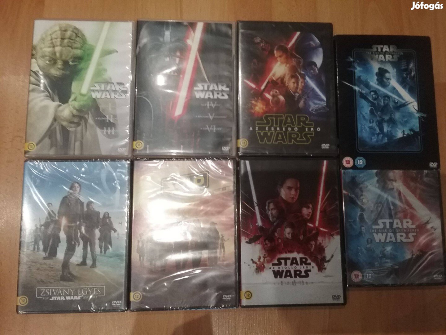A teljes 11 filmes Star Wars dvd gyűjtemény. Gyönyörű újszerű állapotb