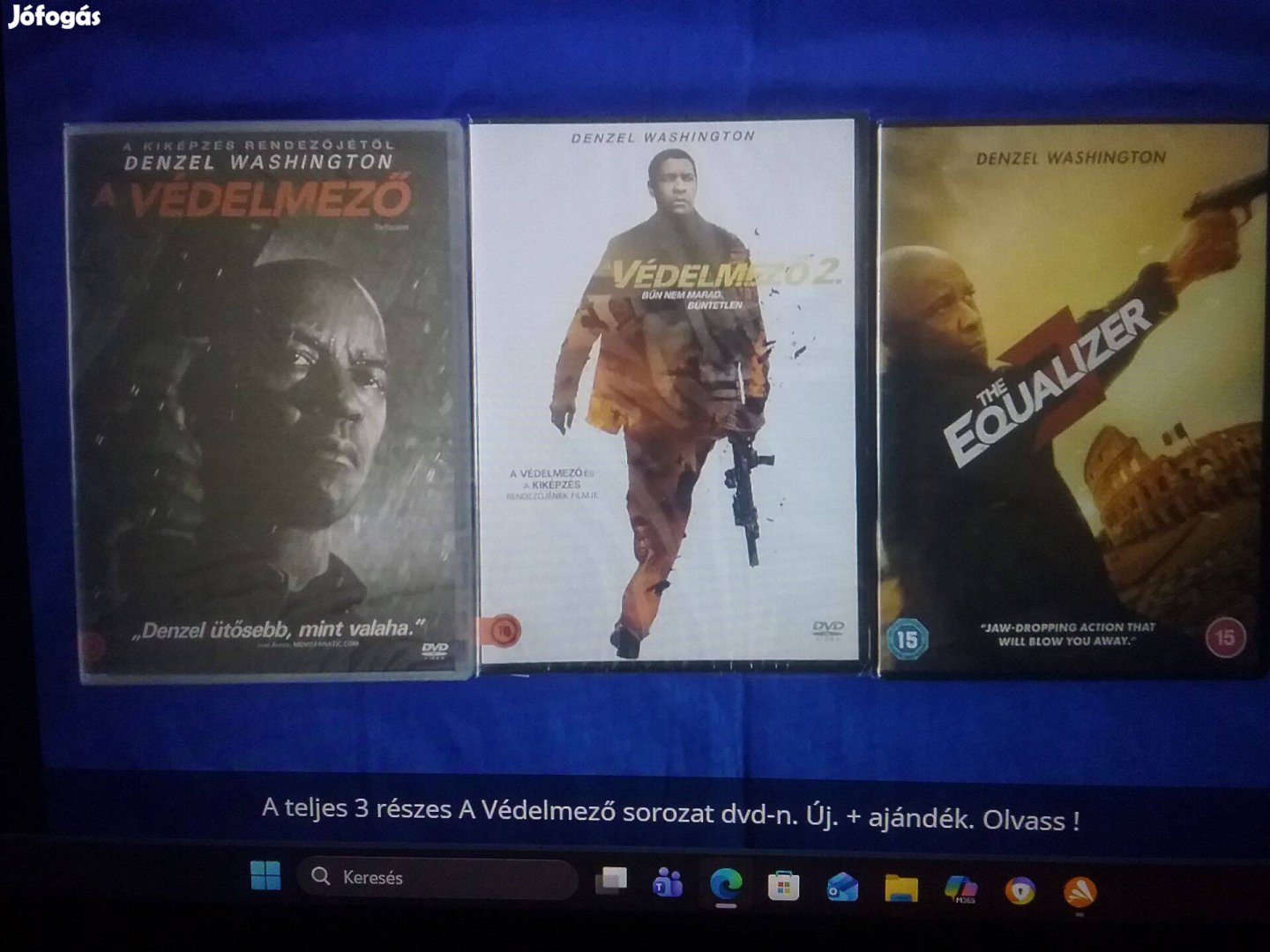 A teljes 3 részes A Védelmező sorozat dvd-n. Olvass !