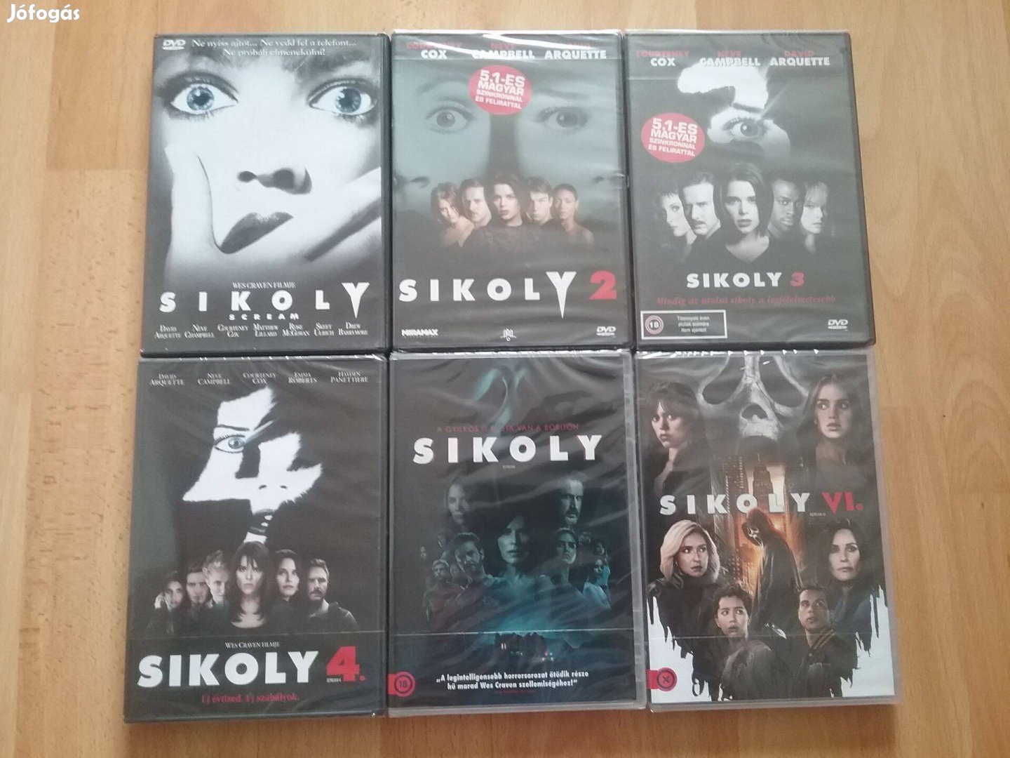 A teljes 6 részes Sikoly dvd gyűjtemény. Szinkronizált