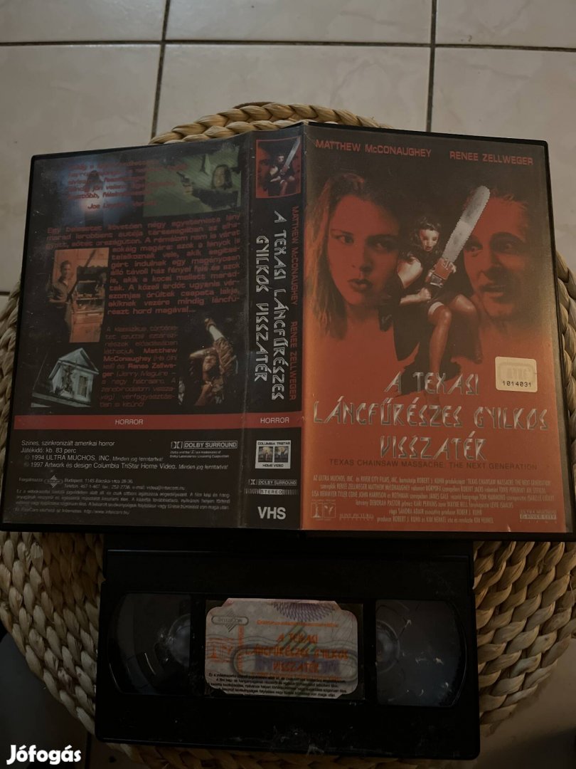 A texasi láncfűrészes visszatér vhs film