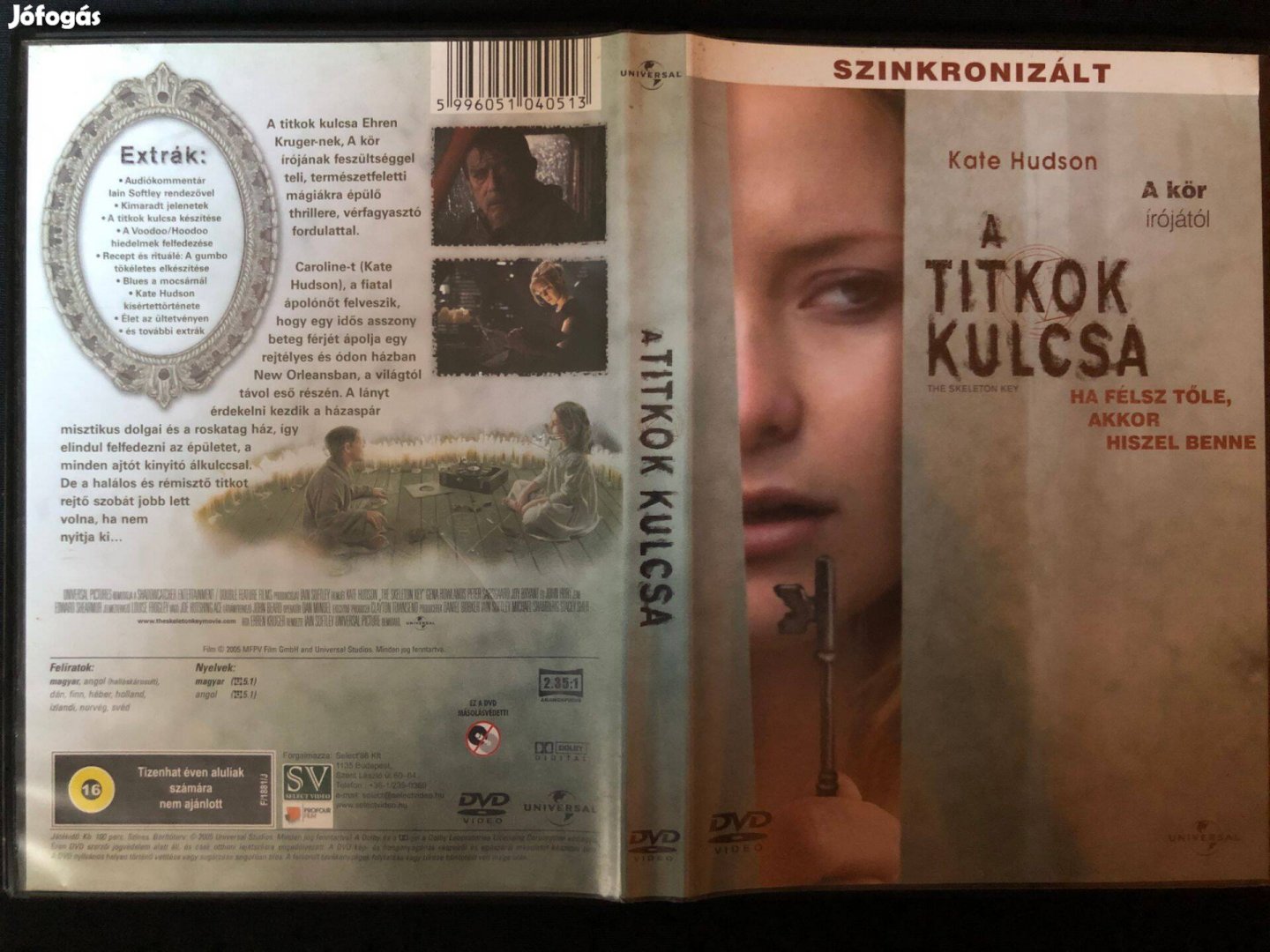 A titkok kulcsa DVD (Kate Hudson, John Hurt)