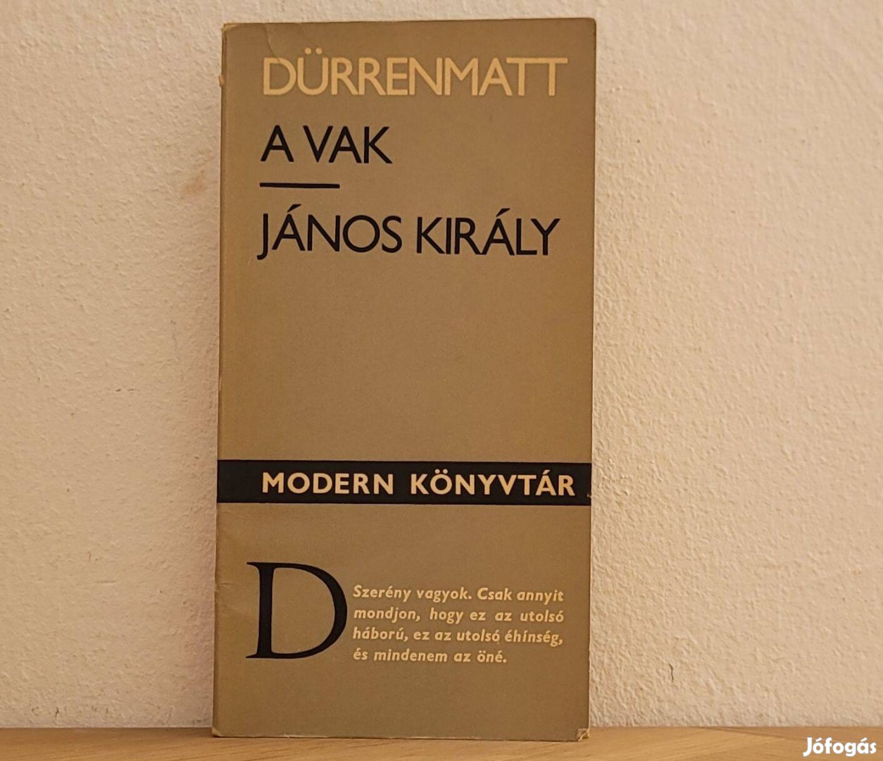A vak, János király - Friedrich Dürrenmatt könyv eladó