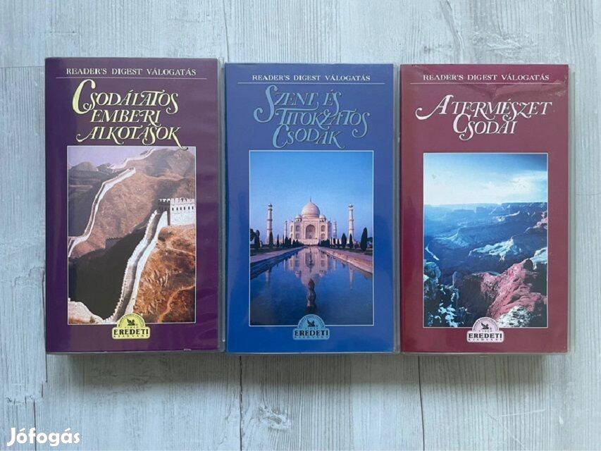 A világ nagy csodái 1-2-3 VHS (Readers Digest - Válogatás)