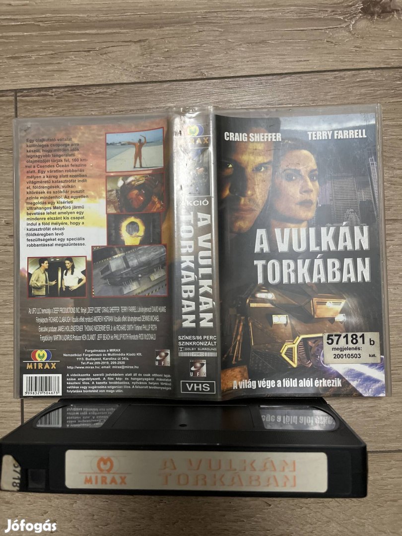 A vulkán torkában vhs 