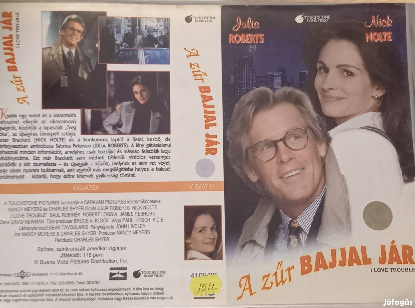 A zűr bajjal jár - vígjáték vhs - Julia Roberts