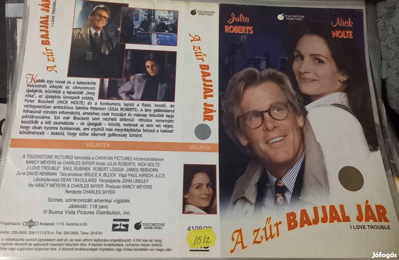 A zűr bajjal jár - vígjáték vhs -nagytok