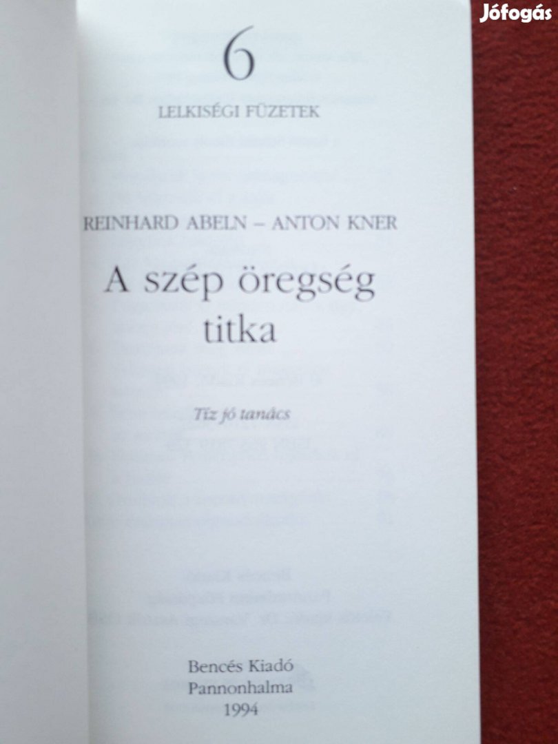 Abeln Kner A szép öregség titka könyv