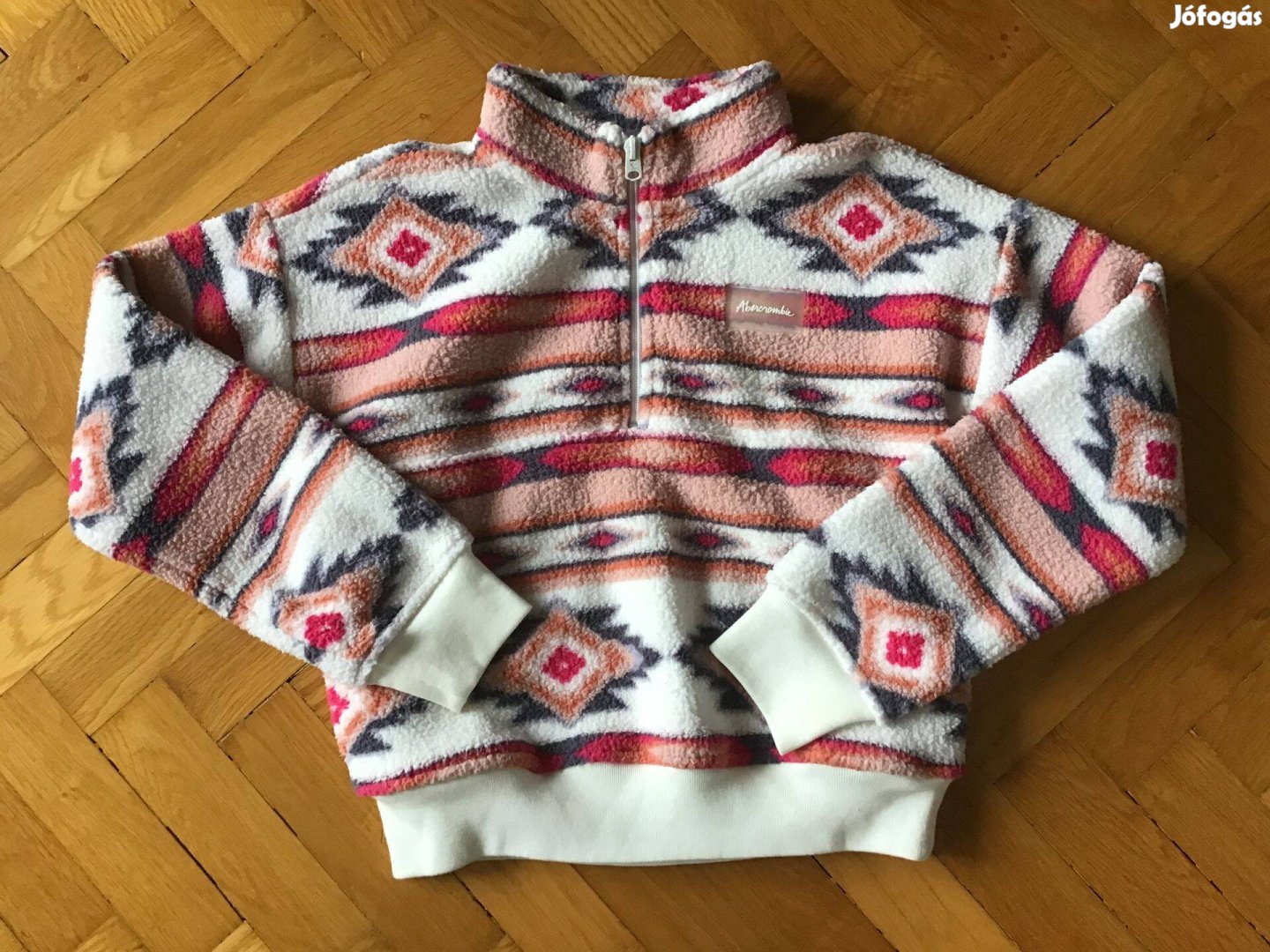 Abercrombie gyerek, puha, meleg, polár pulóver. 9-10 éves