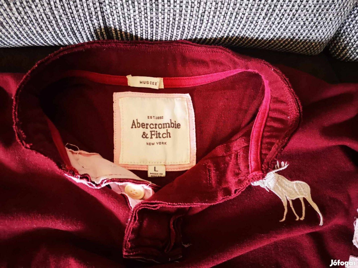 Abercrombie hosszú ujjú bordó