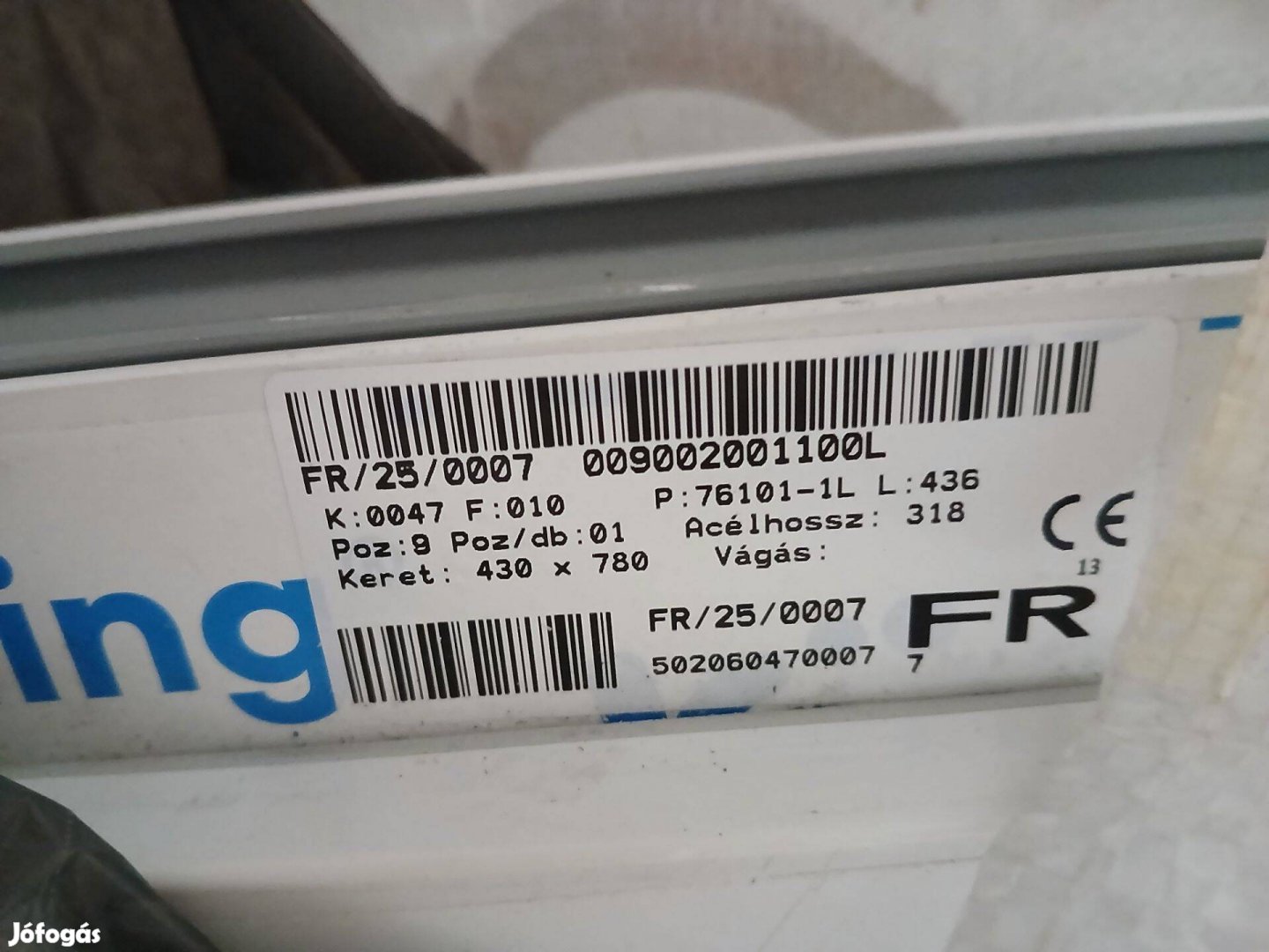 Ablak 430x780 mm