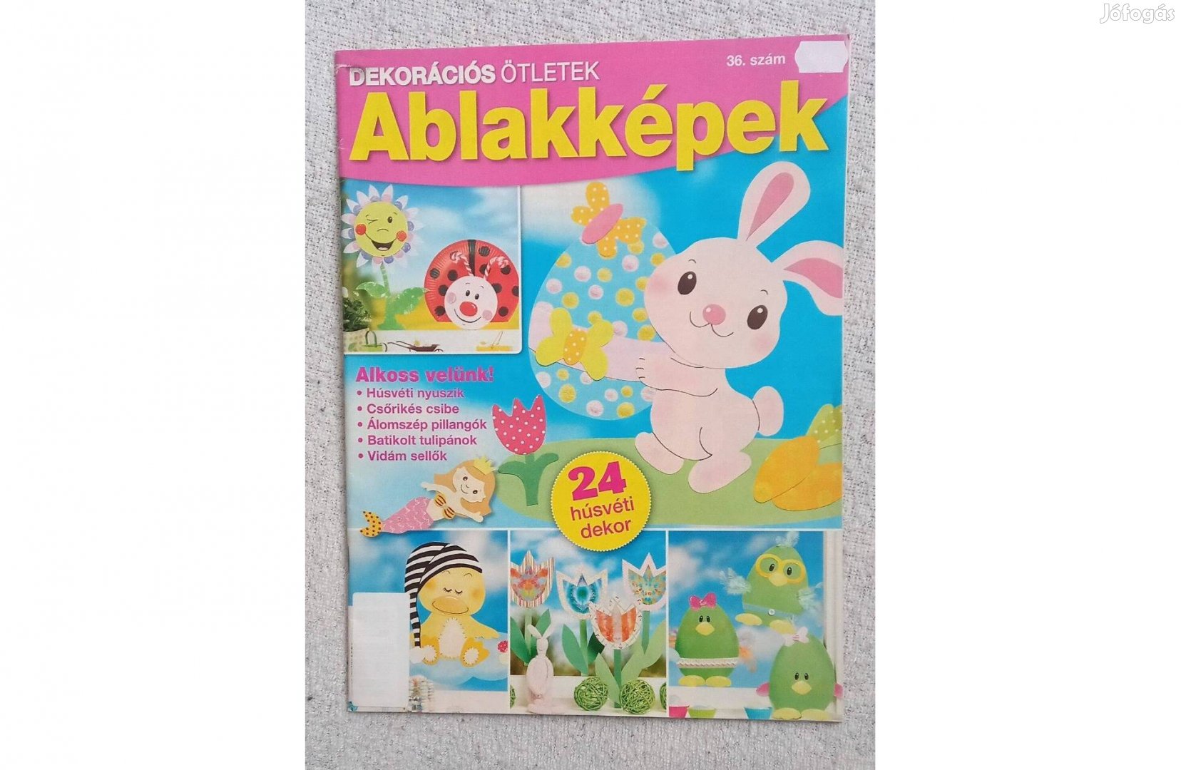 Ablakképek kreatív újság sablonnal