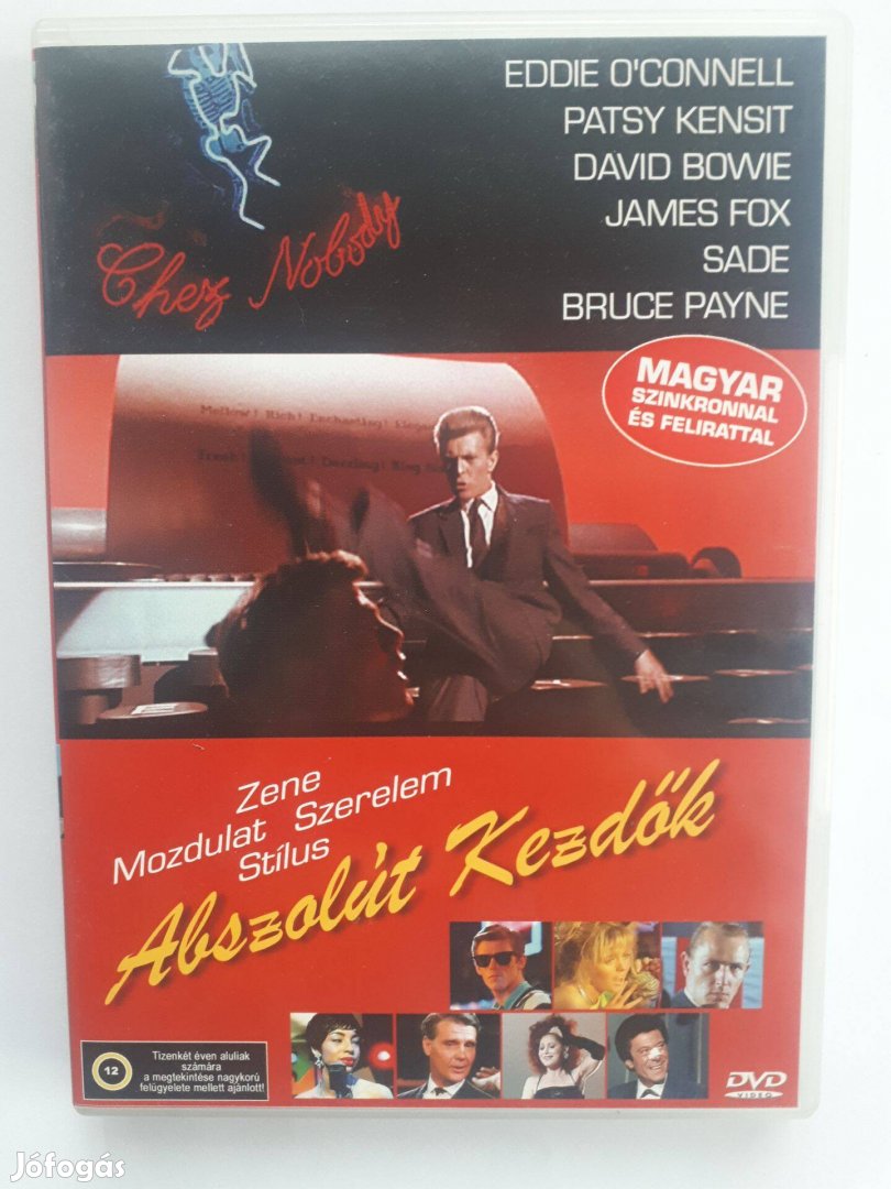 Abszolút kezdők DVD (David Bowie, Patsy Kensit) posta 510 Ft