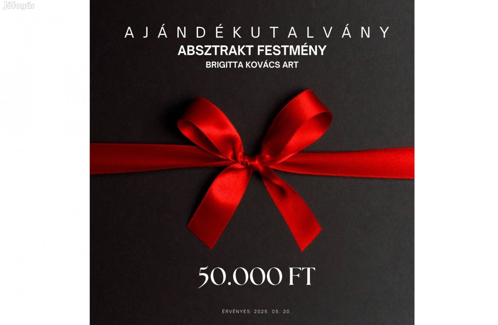 Absztrakt festmény ajándékutalvány 50 000 Ft, 70x90cm vagy 80x90cm