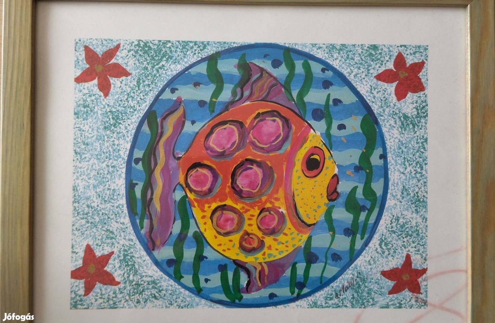 Absztrakt hal akvarell