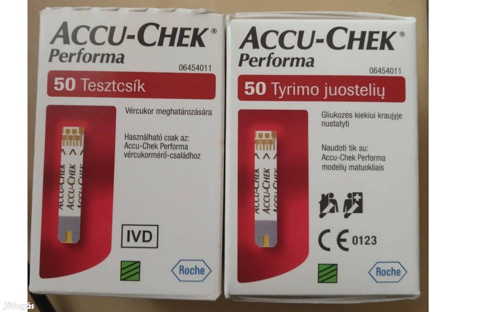 Accu-Chek Performa vércukorszint mérő tesztcsík.Bontatlan,új dobozok