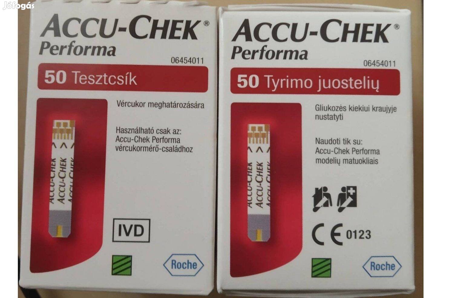 Accu-Chek Performa vércukorszint mérő tesztcsík. Bontatlan, új