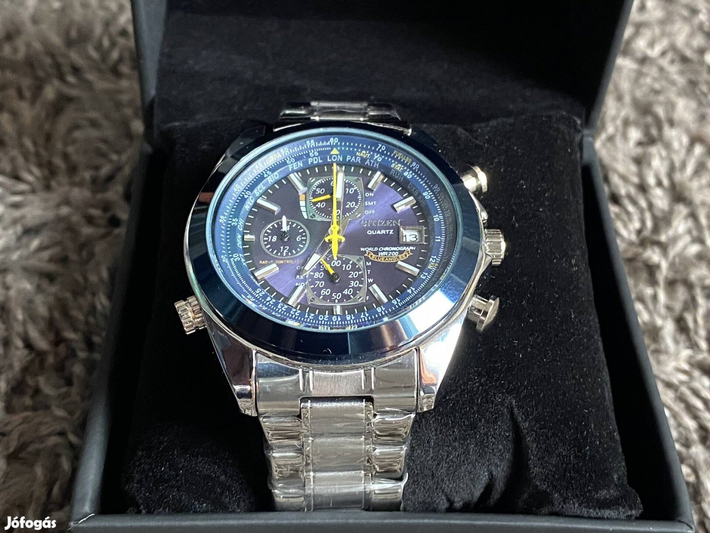 Acél Citizen Quartz Chronograph Óra új állapotú 