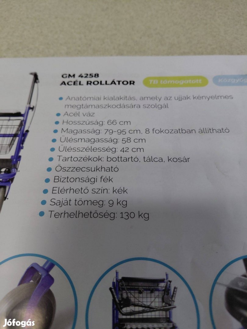 Acél rollátor CM4258