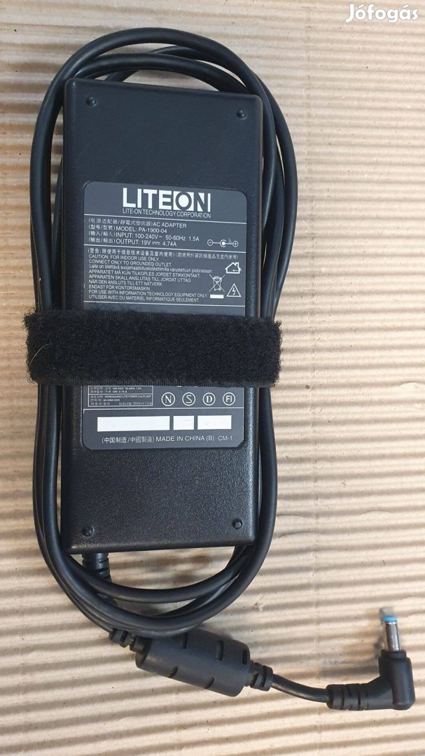 Acer 19V 4,74A 90W laptop notebook adapter töltő tápegység Liteon